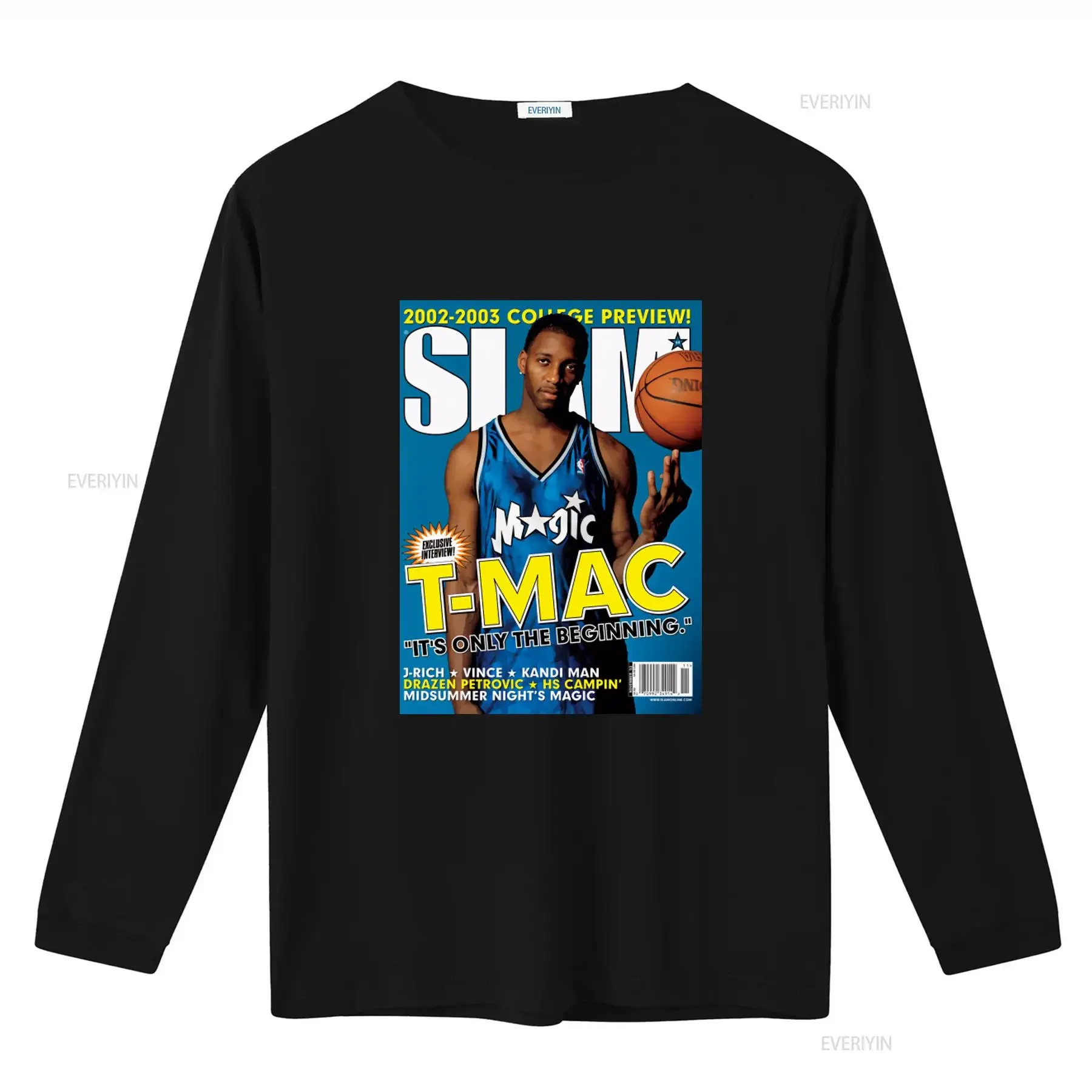 Slam Magazine Issue 64 Tracy Mcgrady Basketball T Shirt College Preview Magic Grunge Look vintage Washed Soft designer clothes
