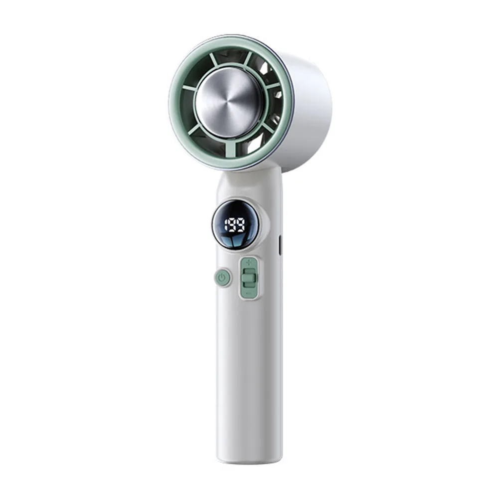 LED Display USB Fan with 199 Speeds Rechargeable Handheld Portable Fan with 3000mAh Battery for Effective Cooling Anywhere