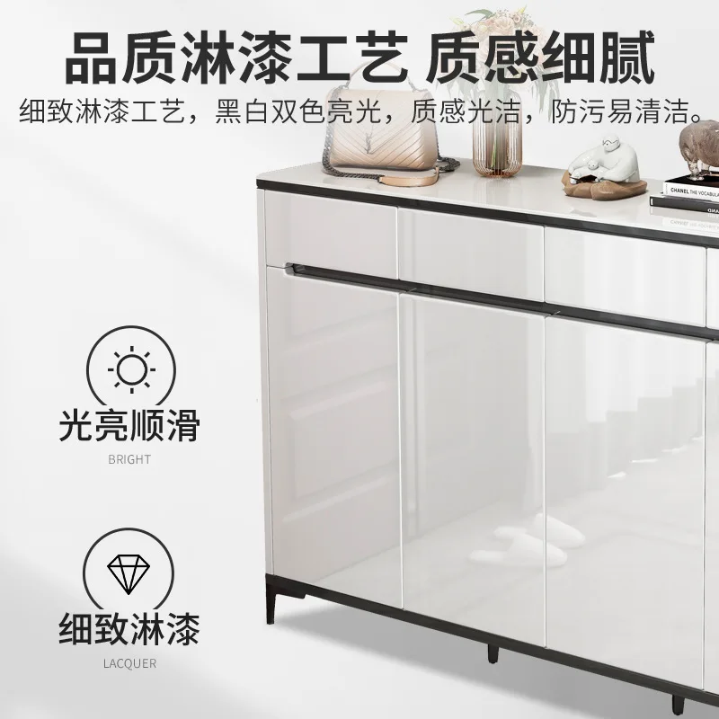 Shoe cabinet indoor large-capacity multi-layer storage cabinet at the entrance of the household is integrated with a wall-facing