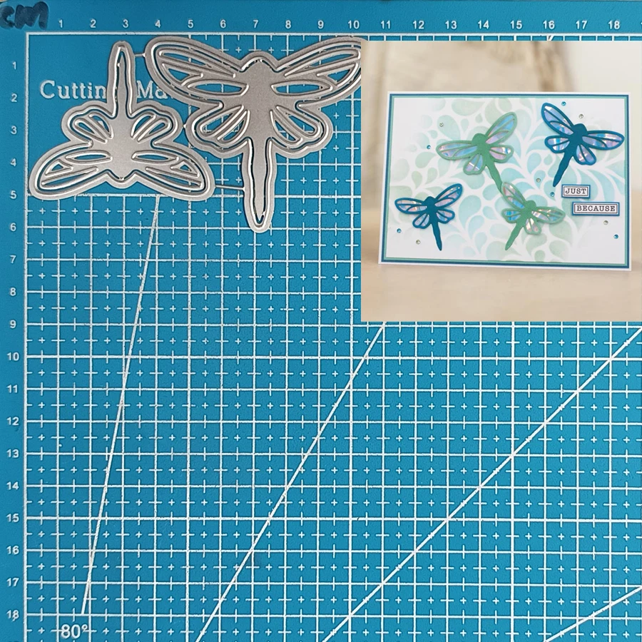 Lucky Goddess Metal Cutting Dies Splendid Dragonflies Diy Scrapbooking Photo Album Decorative Embossing Paper Card Crafts