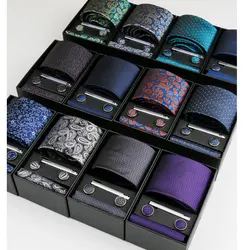 Fashion Ties For Men Paisley Necktie Gifts Box Set Men Original Gifts Hight Quality Tie Business Wedding Suit Accessories