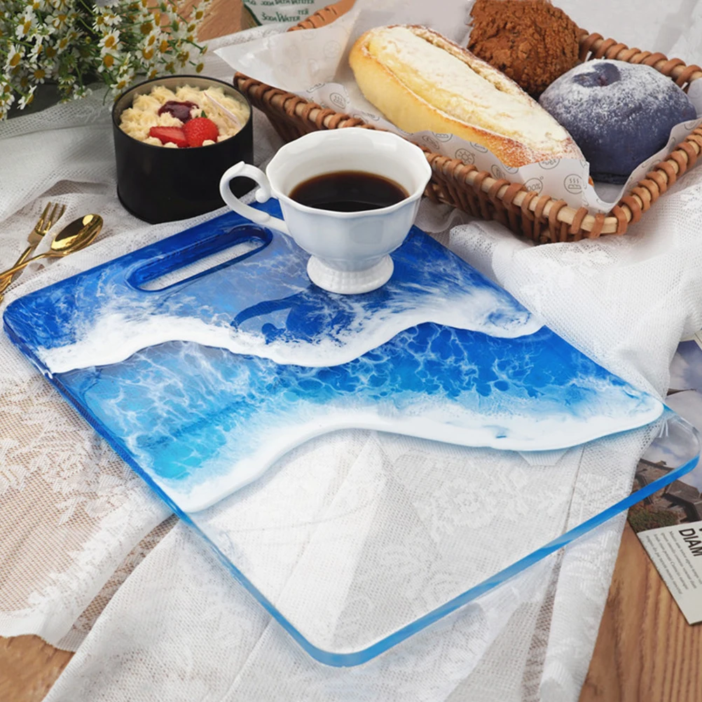 

Silicone Tray Mold Crystal Drop Rectangle Storage Trays DIY Molds Platter Making Tools Serving Board Jewelry Accessories