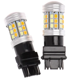2Pcs 3157 LED Amber White Rear Turn Signal Parking High Power Light Bulbs