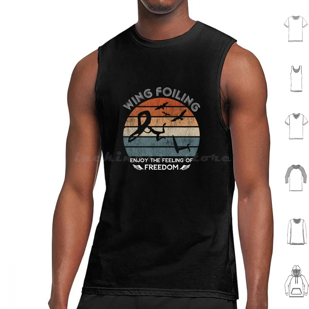 Wing Foiling Surfer Gifts Tank Tops Print Cotton Wing Surf Watersports Sky Wing Wing Surf Wing Foiling Surfer Enjoy The