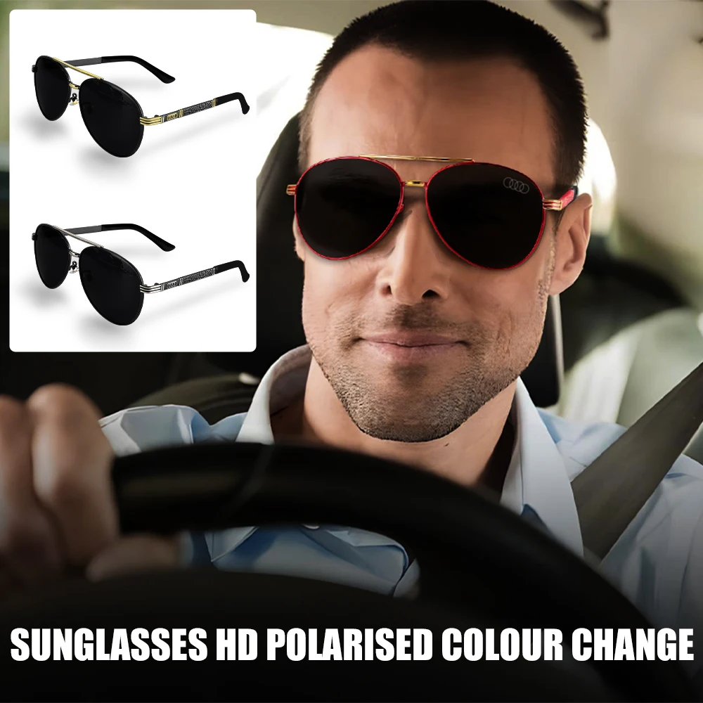 

High End Luxury Design Men Driving Polarized Anti-Glare Sunglasses For Audi Sline A4 B5 B6 B7 A5 A6 C5 C7 A1 A7 A8 TT S7 S8 RS3