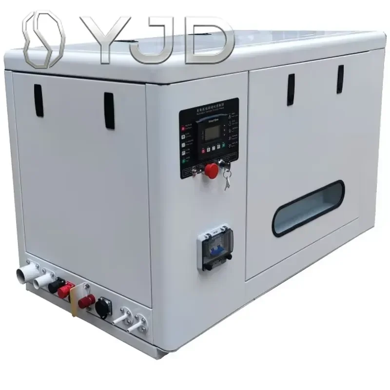 YJD 5kva 5kw Compact Silent Type 240v Marine Fresh Water Generator with 12V DC Electric Start and Soundproof Canopy for Boats