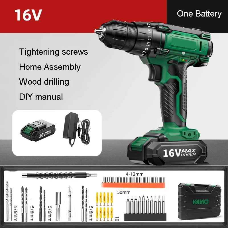 Electric Drills Electric Tools Screwdrivers Rechargeable Impact Pistol Drills Lithium Batteries Multifunctional Handheld Drills