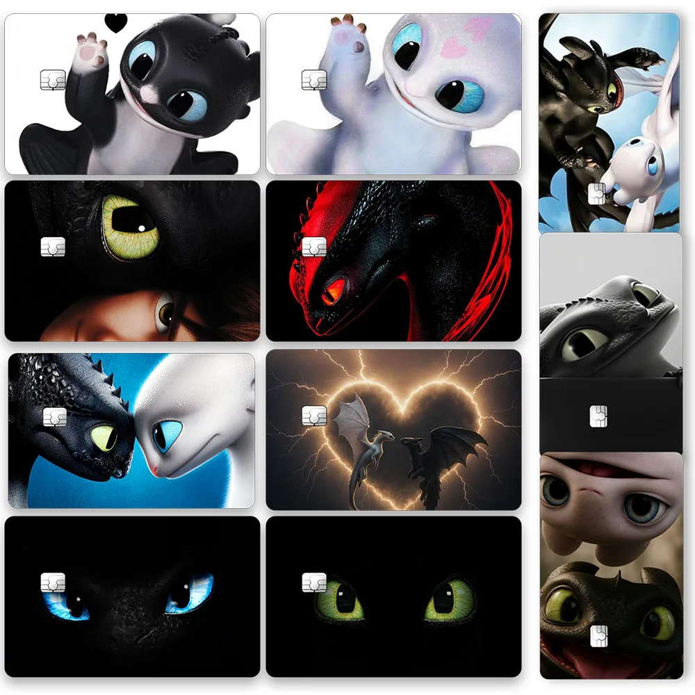 

How To Train Your Dragon Card Sticker Exquisite Student Subway Id Certificate School Bank Card Decor Patch Child Cartoon Gift