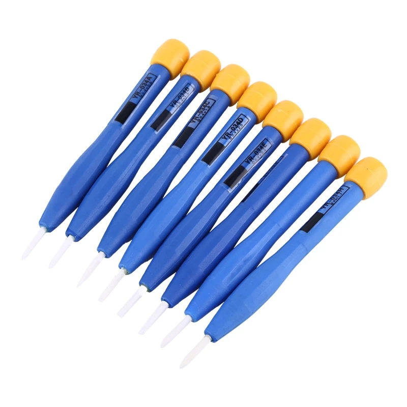 Cacciaviti per regolazione frequenza da 8 pezzi Cacciavite precisione in zirconio Cacciavite in ceramica plastica per
