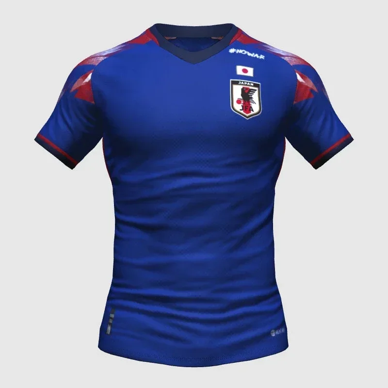 

Мужская спортивная быстросохнущая и дышащая футбольная футболка специального выпуска с 3D-печатью для японских футбольных болельщиков.