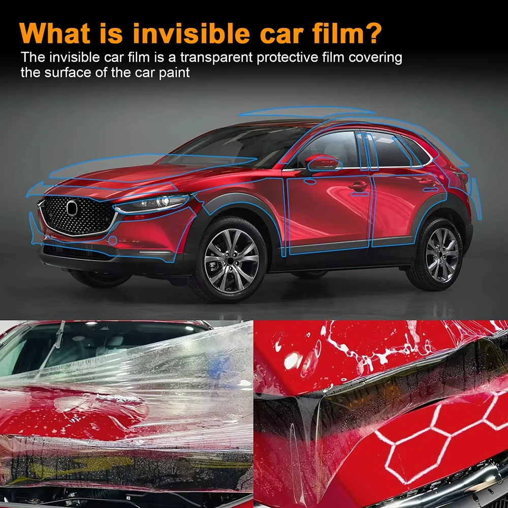 8.5Mil TPU Paint Protection Film For Mazda CX30 CX-30 2020-2025 Pre-cut PPF Kit Clear Bra Car Body Anti-Scratch Resistant