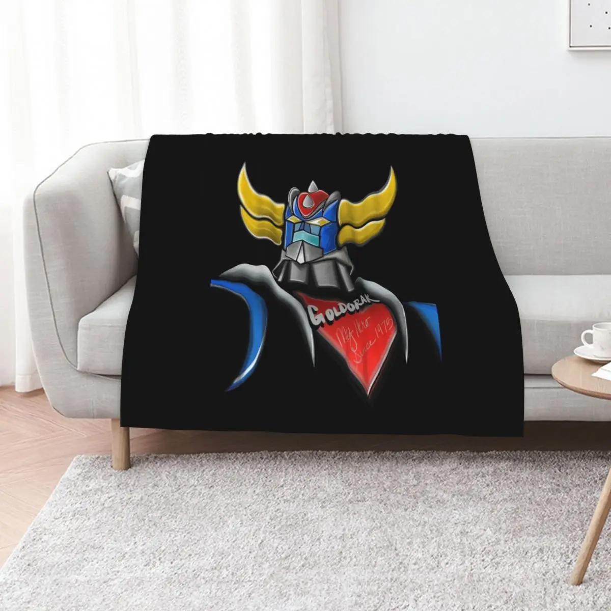 Goldorak, Grendizer, Vintage Goldorak Throw Blanket Blankets Sofas Of Decoration Kid'S Designers Custom Cute Plaid Blankets