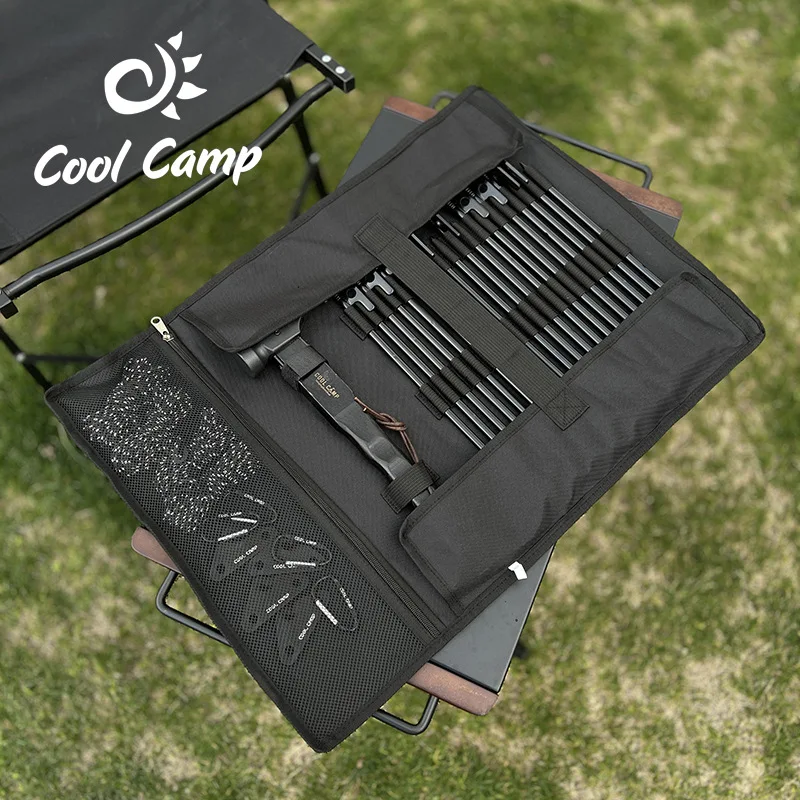 

Outdoor Camping Tent Peg Bag Awning Accessories Storage Bag Tool Kit Hammer Camping Peg Set Storage Box Camping Gear