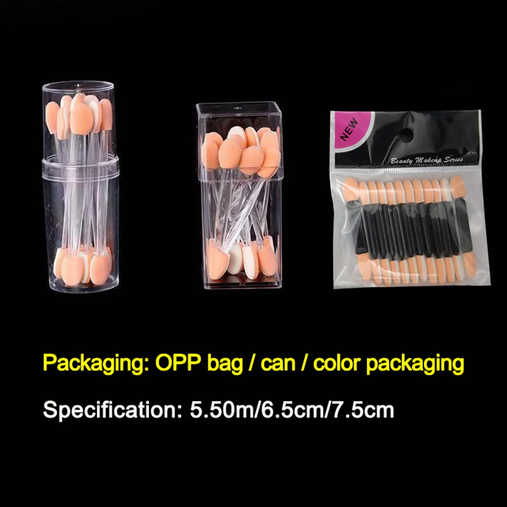 فرش ظلال عيون برأسين، رأس إسفنجي لظلال العيون، أدوات مكياج، مستلزمات مكياج التجميل، هدايا للفتيات