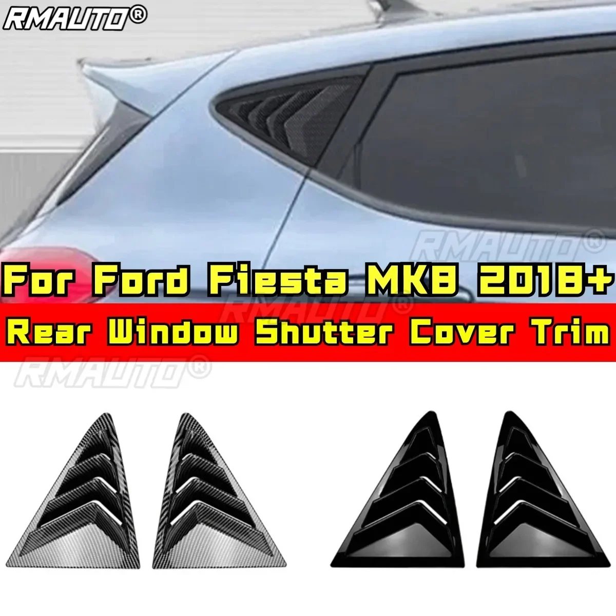 

Для Ford Fiesta MK8 2018 + комплект кузова, боковое заднее окно автомобиля, жалюзи, крышка заднего четверти, модификация окна, часть