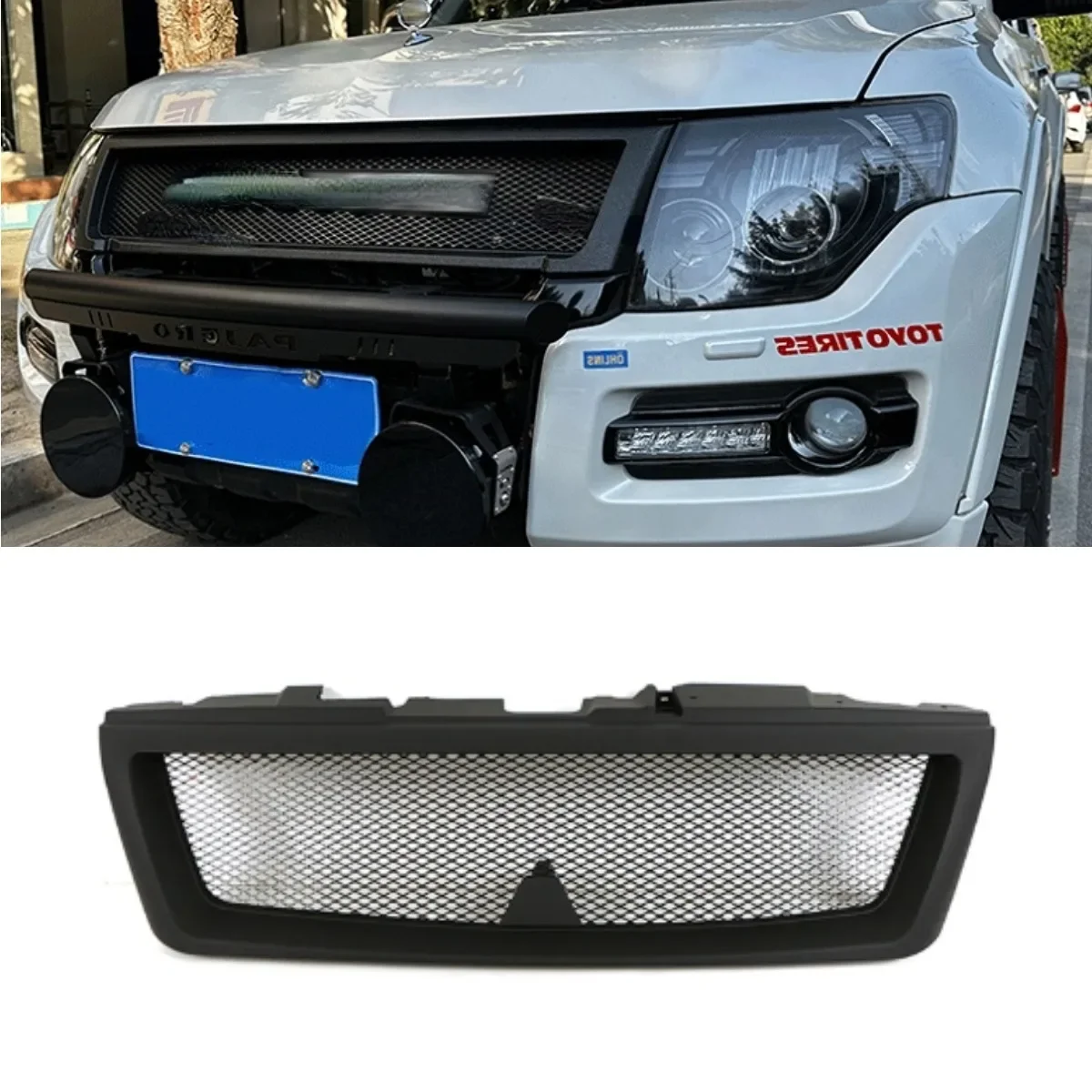 Car Bumper Grill Front Bumper Racing Grille Grill Modification Part For Mitsubishi Pajero V73 Racing Grills Car Accessories