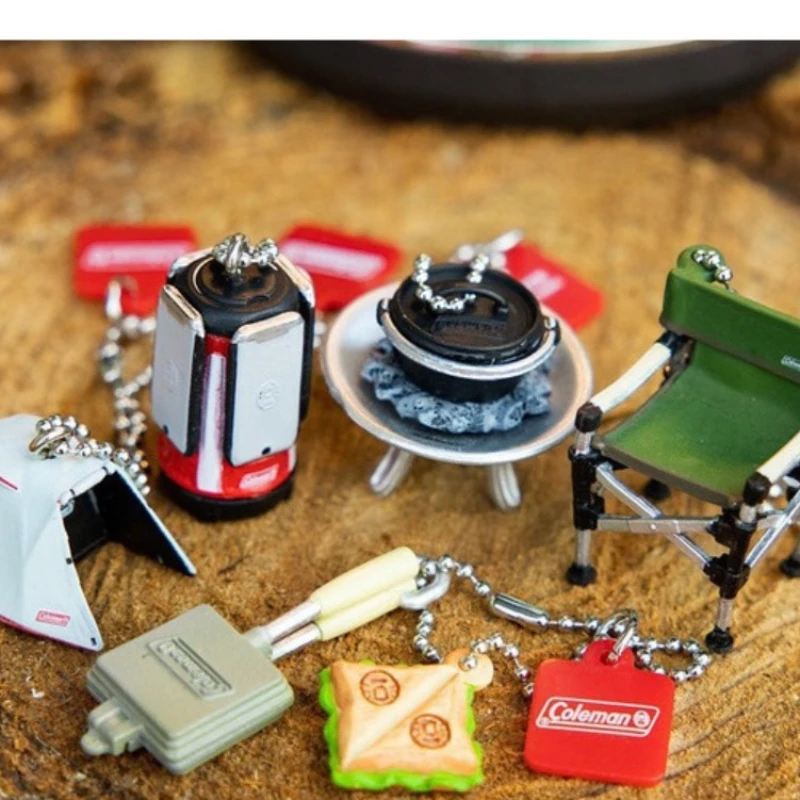 Japan Capsule Toys Colemann Outdoor Camping Miniature Scene Doll Pendant Toys Decoration Accessories Gifts
