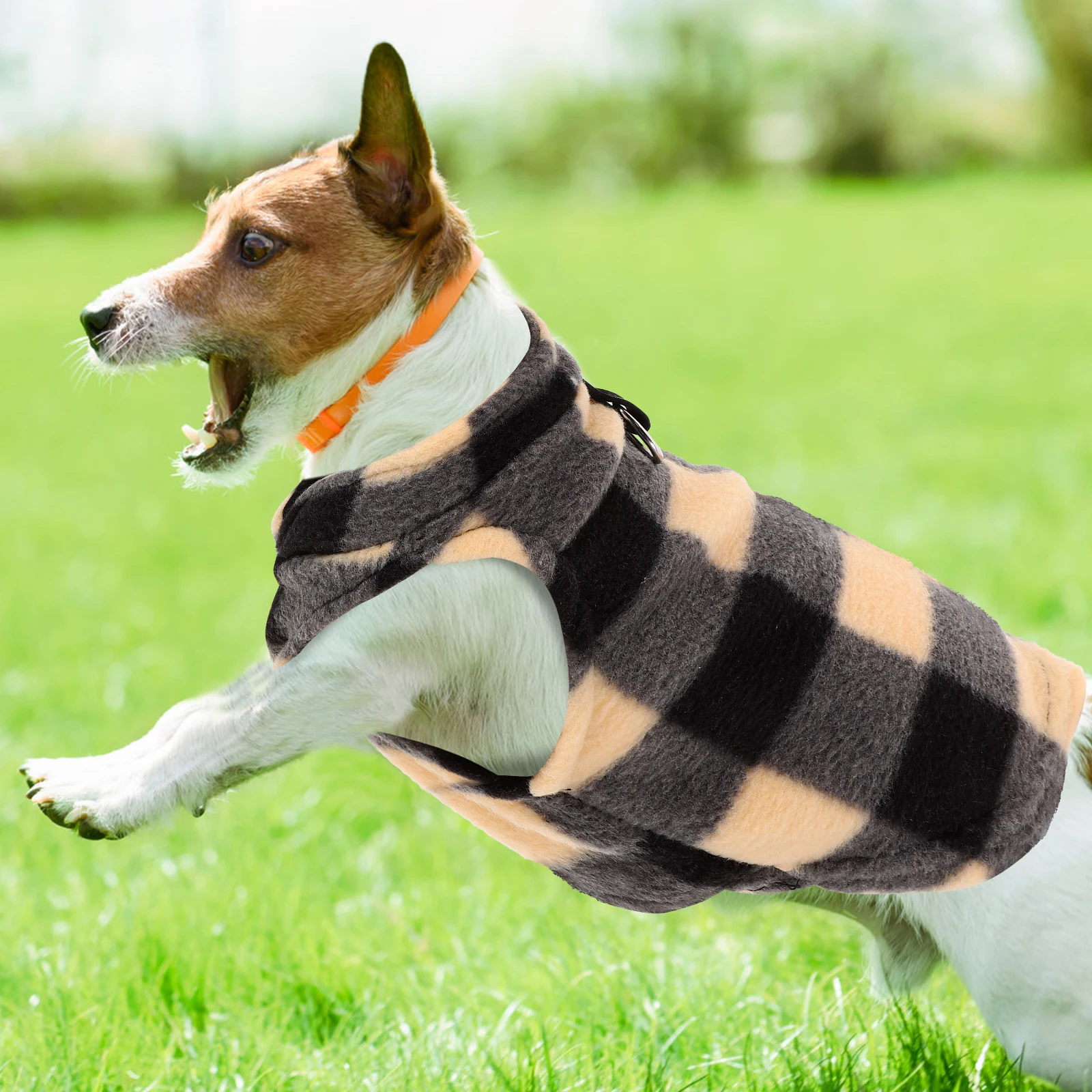 

Small Medium Dog Fleece Vest Polar Warm Winter Sleeveless Jacket D-Ring Attachment Comfortable Wear Resistant Dog Winter Jacket