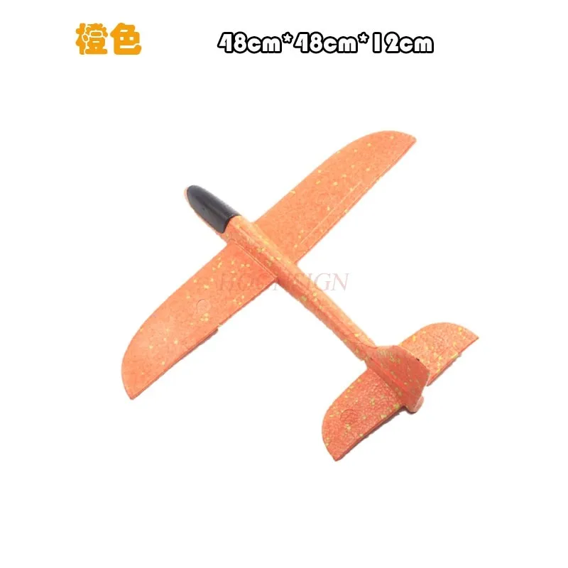 Avião de espuma jogado à mão brinquedo ao ar livre das crianças tamanho grande resistente a quedas montagem rotatória modelo planador