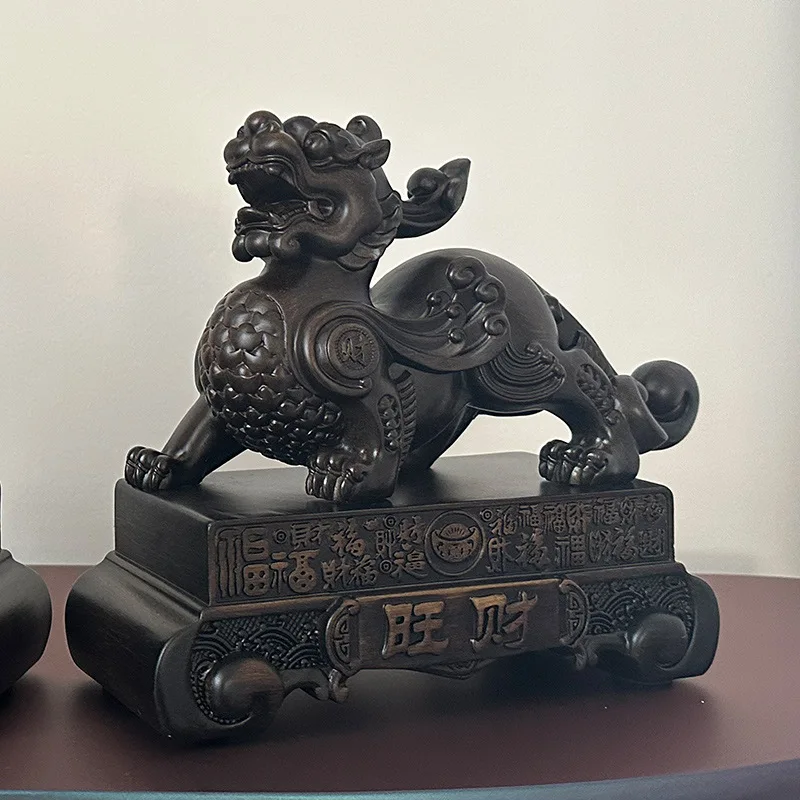 ￥#Fortune Wealth Chinese Style Entrance Decoration Hundred Blessings Ornament Eco-Friendly Resin Good for Office New Home Gift