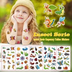 10 Sheets/Set Insect Temporary Tattoo Stickers Butterfly Caterpillar Bee Snails Shower Kids Gift Body Makeup Sticker Tattoos