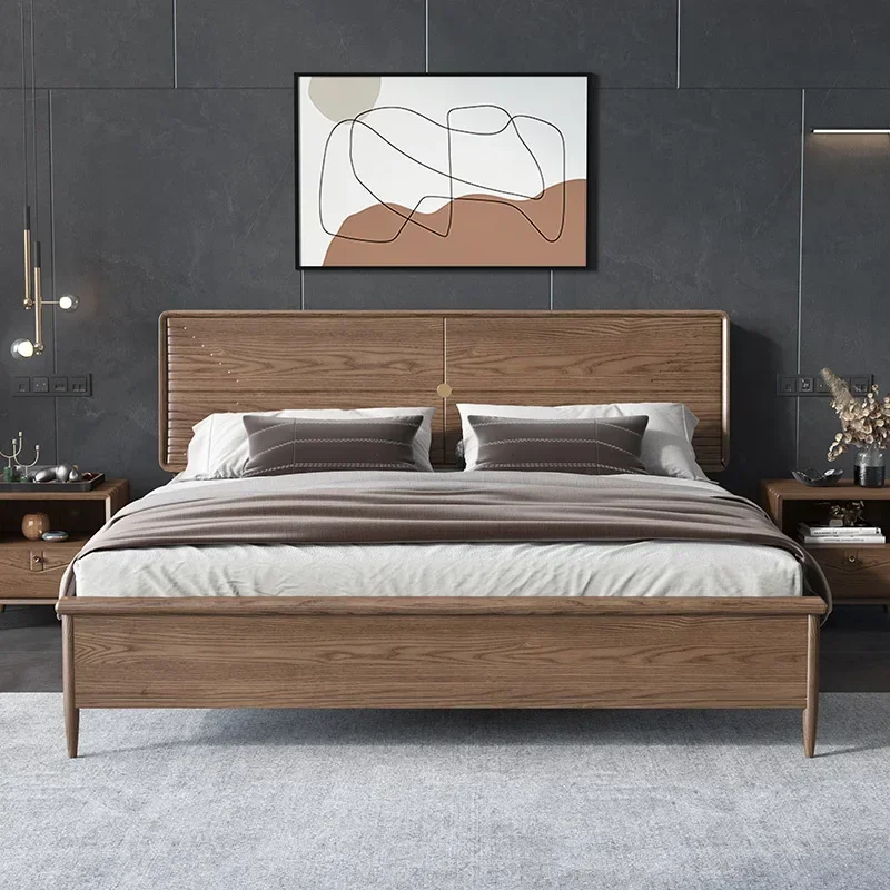 Simple Solid Wood Bed for Bedroom Easy Assembly Durable Build Easy Installation Long Lasting Stable Structure High Quality