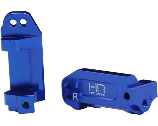 Hot Racing TE1906 Blue CNC Aluminum 30° Stock Caster Blocks for 1/10 Traxxas Slash 2WD Rustler Stampede