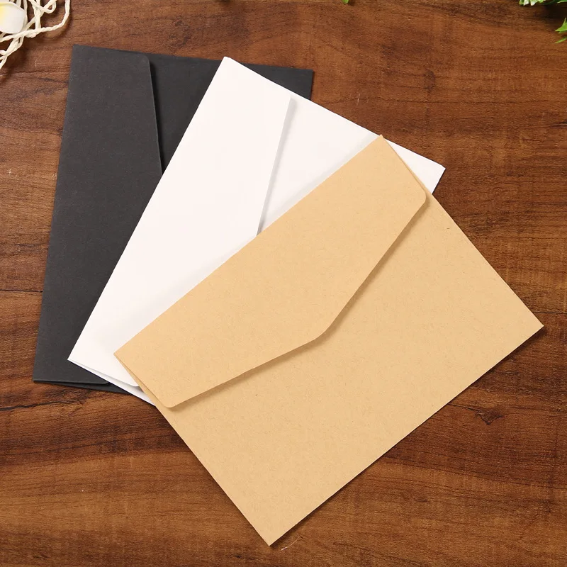 50pcs/pack C6 Retro Hemp Texture Western Envelopes for Wedding Party Invitation Greeting Cards Gift Envelopes Customized