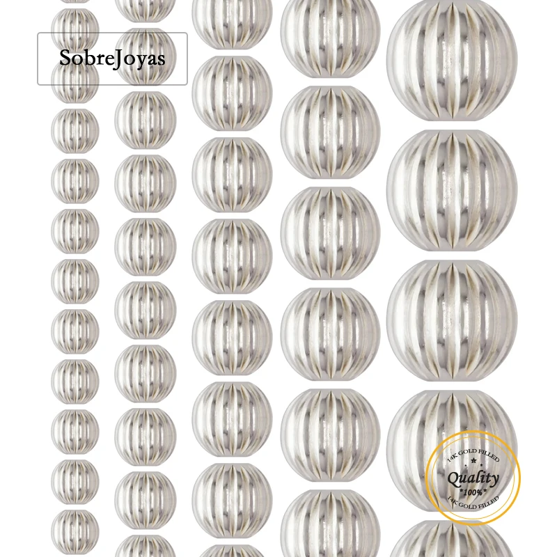 

Гофрированные бусины из стерлингового серебра 925, бусины, серебряные бусины для изготовления ювелирных изделий, аксессуары для самостоятельного изготовления ювелирных изделий, бусины