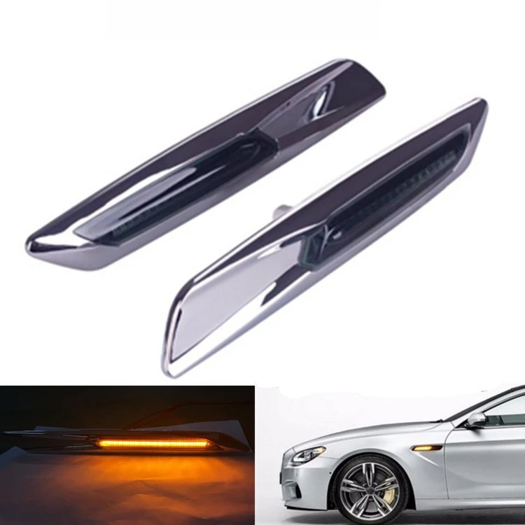 

Подходит для BMW E9X E60 E61, светодиодные боковые указатели поворота с динамической подсветкой, одна пара.