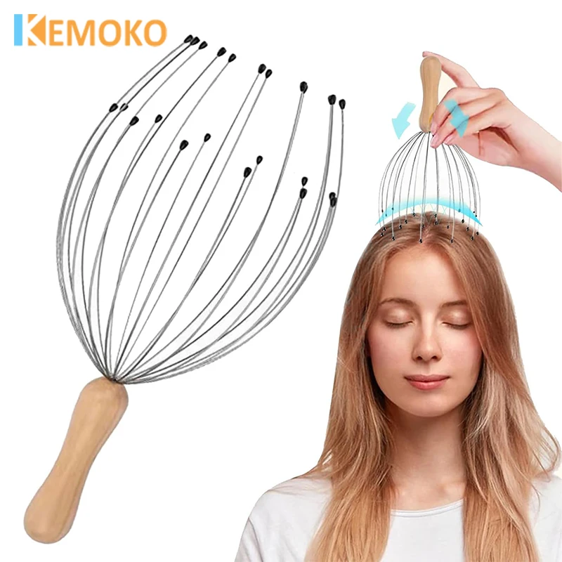 Head Massager Head Scratching Octopus Scalp Pet Head Massage Non Soul Extractor Divine Tool Extracting Healthy Hair Itch Relieve