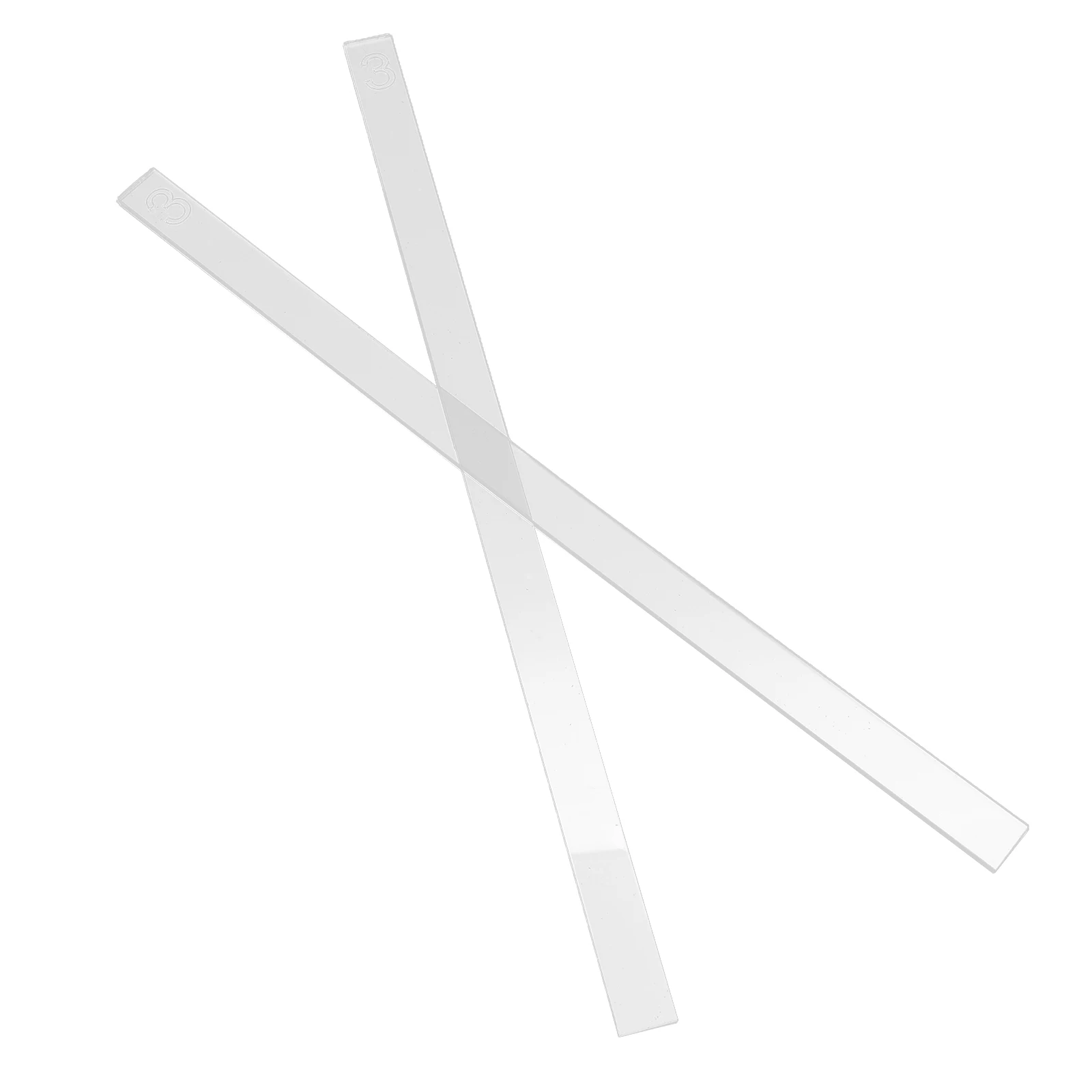 

2 Pcs Biscuit Thickness Balance Ruler Adjustable Dough Roller Baking Rolling Pin Butter Home Kitchen Acrylic