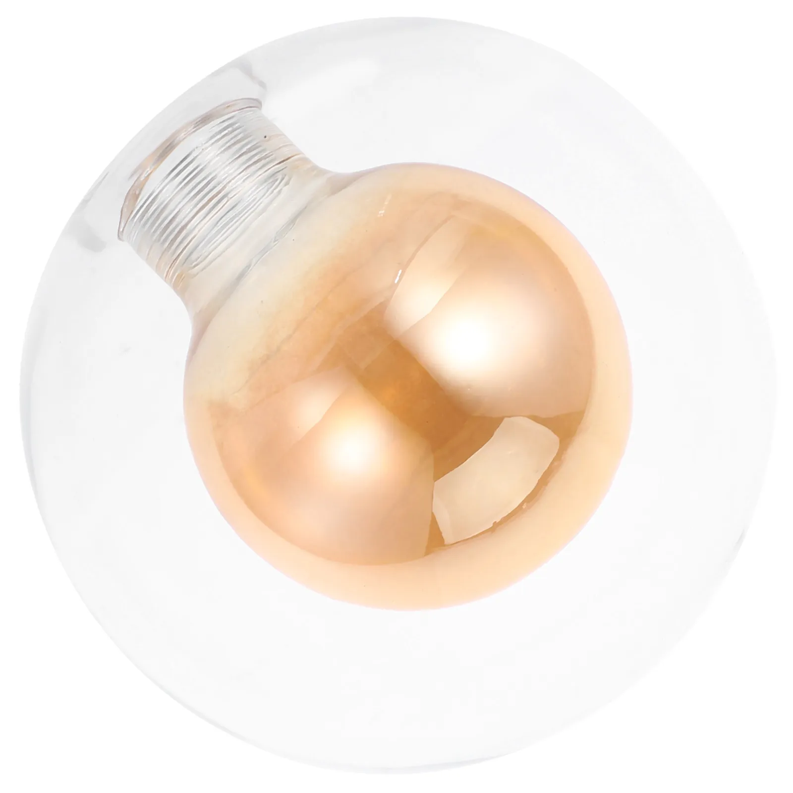 Transparent Double Layer Round Glass Globe Lampshade Replacement Clear Lamp Cover for Living Room Light Fixture Modern