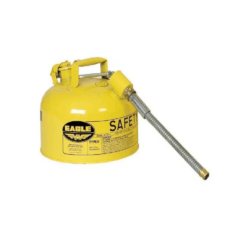 

Safety Can, Galvanized steel, 2.5 gal, Yellow, 11 1/4 in Dia., Diesel