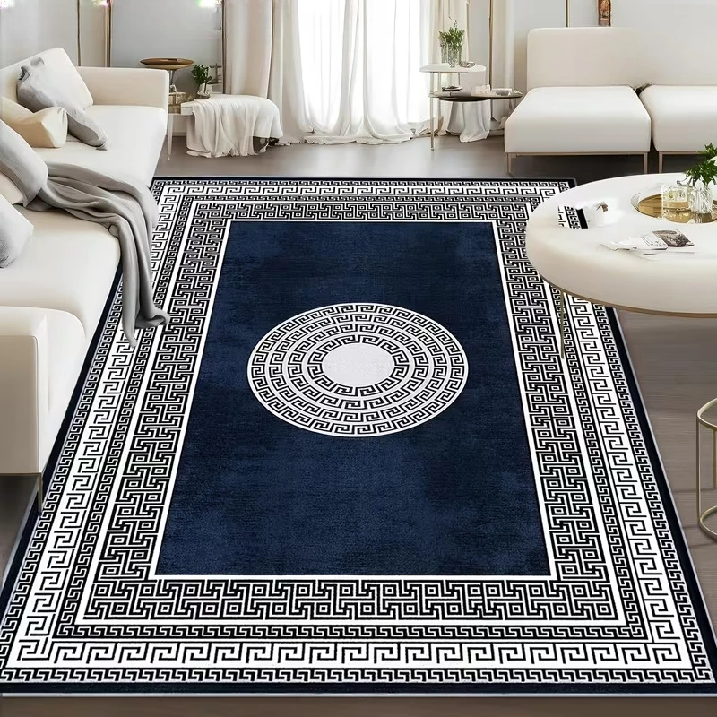 Modern Blue Pink and Green Bohemian Rug Washable NonSlip Soft Living Room Bedroom Dining Area Pet Friendly Carpet Home Floor Mat