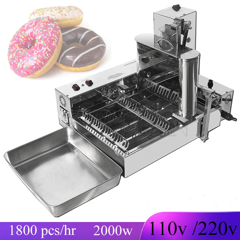 Commercial Electric Donut Maker Machine   Fryer Automatic Counting System