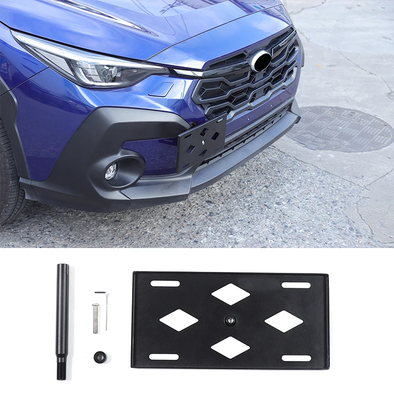 For Subaru Crosstrek 2024+ License Plate Bracket Front Tow Hooks License Plate Mount License Plate Frame