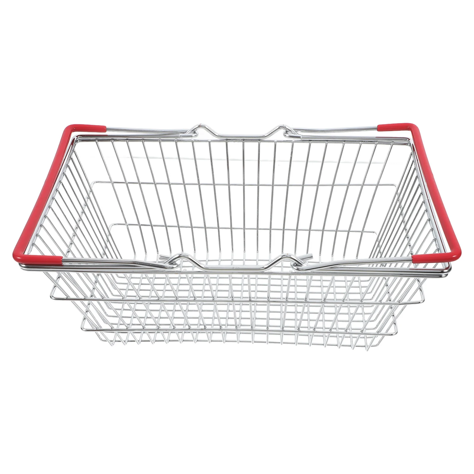 Mini-Einkaufswagen für Kinder, Metallwagen, langlebiger kleiner Korb mit Griff, für Kinder, tragbarer Einkaufswagen, Spielset, Supermarkt-Rollenspiel