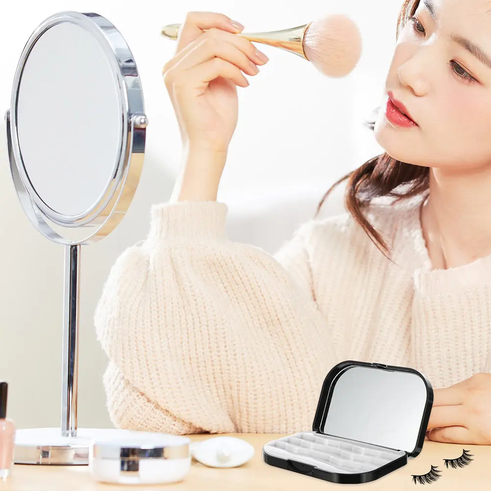 2 pçs caso de armazenamento de cílios plástico à prova dwaterproof água organizador de cílios postiços para mulheres meninas à prova de poeira leve recipiente de cílios