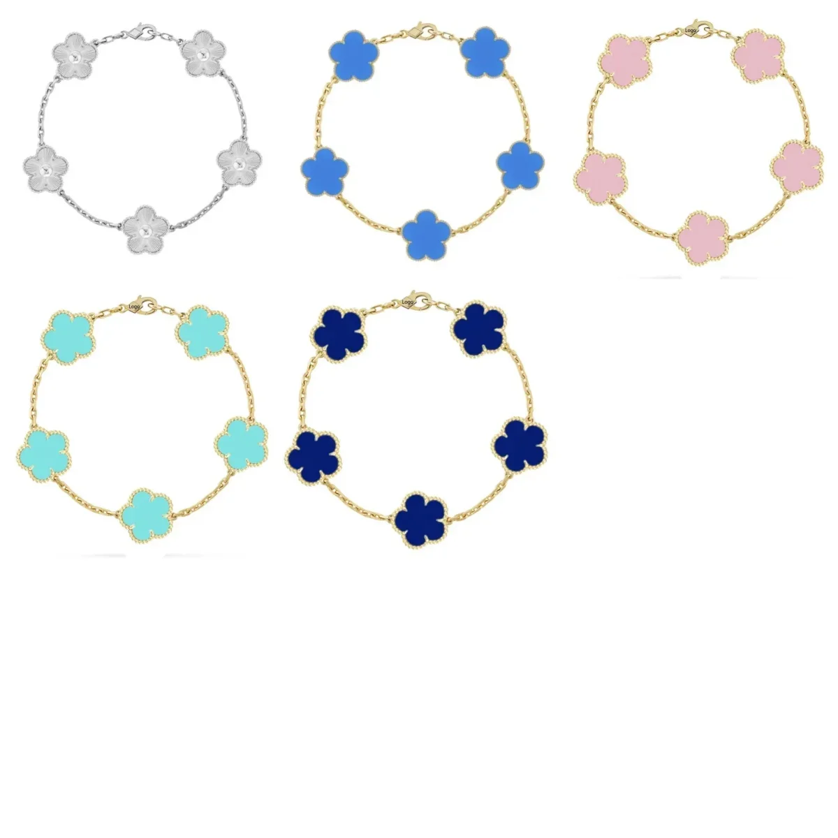 VCA 2024 New 100% S925 sterling silver four-leaf clover bracelet, small and delicate, high-end sense, suitable for women