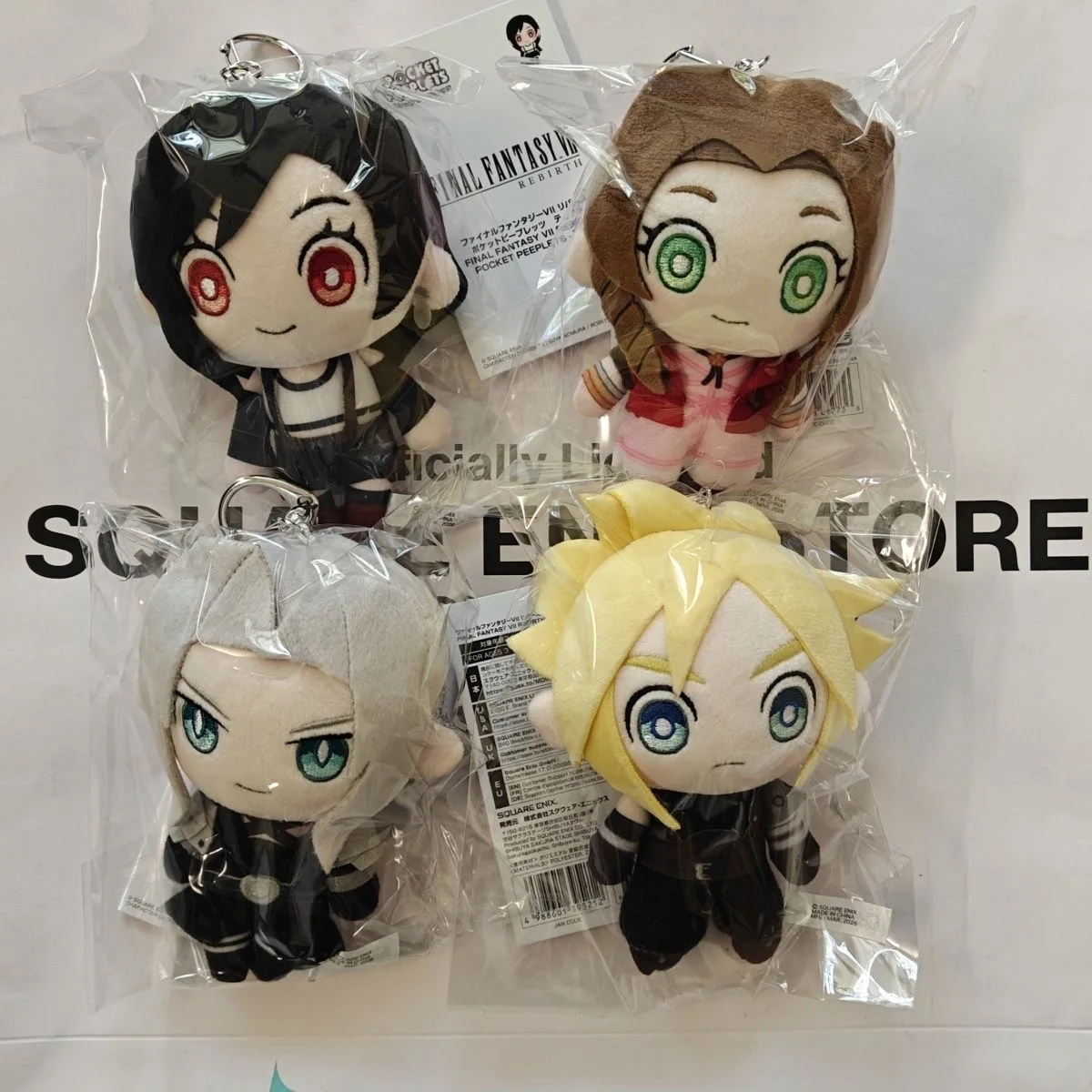 Genuine Final Fantasy Vii Cloud Strife Sephiroth Doll Keychain Cute Aerith Tifa Plush Toy Bag Accessories Collection