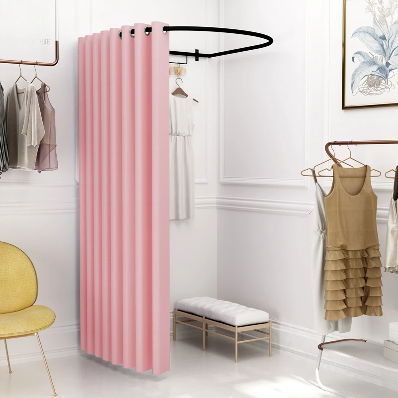 Shopping Mall U-shaped Storage Racks Simple Fitting Room Storage Holders Temporary Event Dressing Room Track Fitting Rod Racks