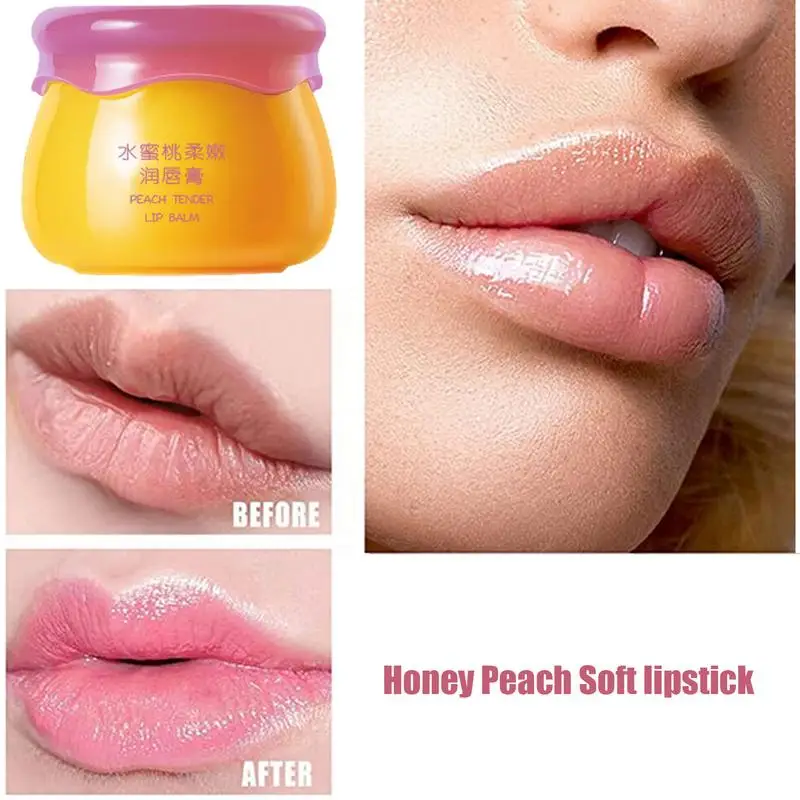 Propolis Lip Balm Moisturizing Honey Pot Sleeping Lip Balm Repair Damage Lip for Women Men Dry & Crack Lips Day and Night Care`