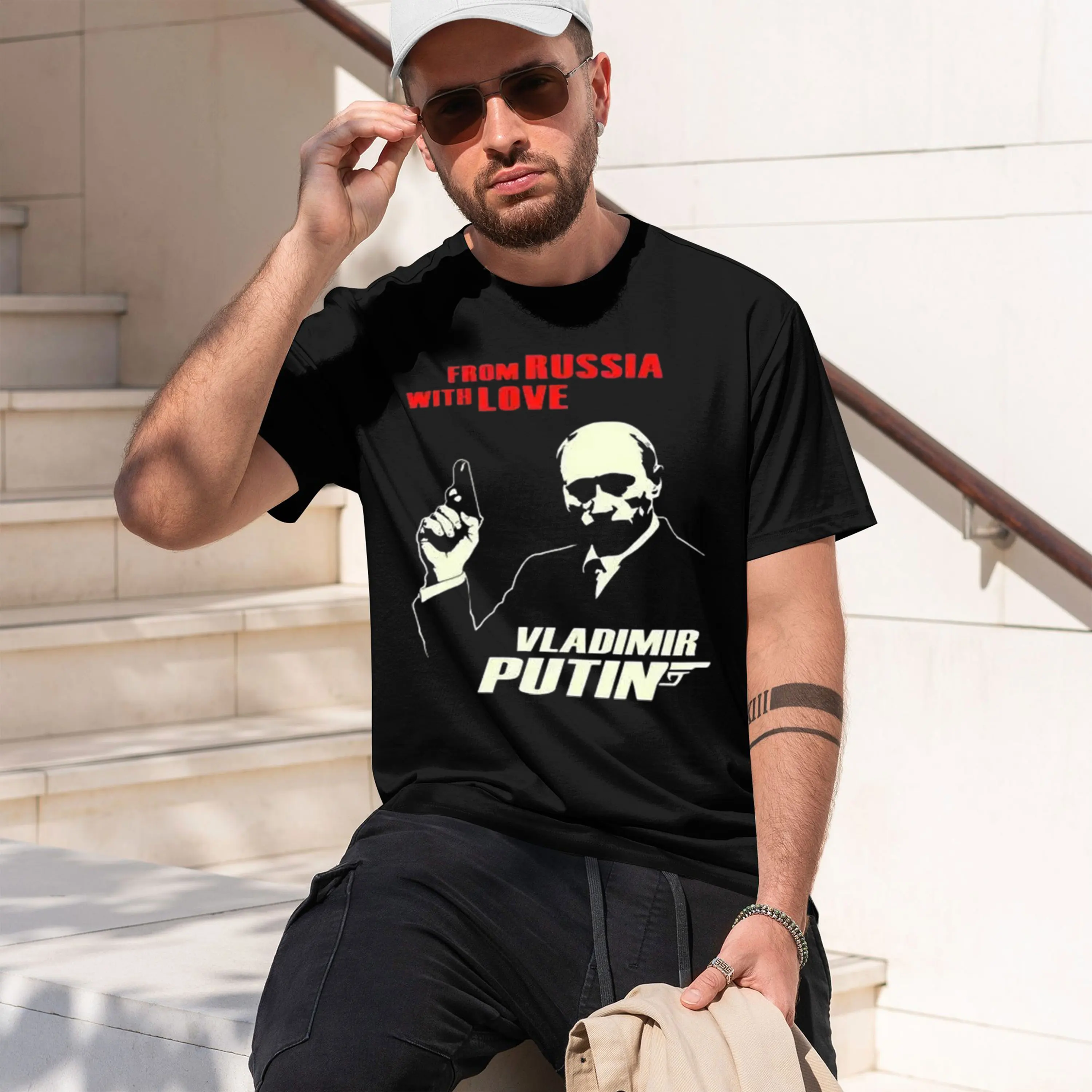 Graph Design Men's T-Shirt From Russia With Love Polital Statement Summer Casual Wear Gift For Polits Enthusiasts 2026 New Model