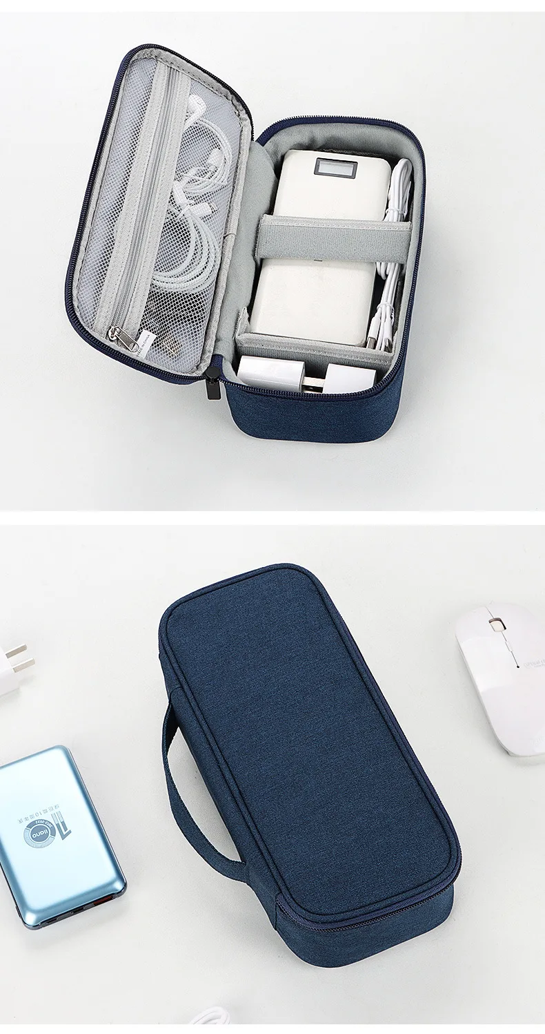 Aufbewahrungstasche für digitales Zubehör, große Kapazität, Kabel-Organizer-Tasche für Telefon, Powerbank, USB – Detail 12