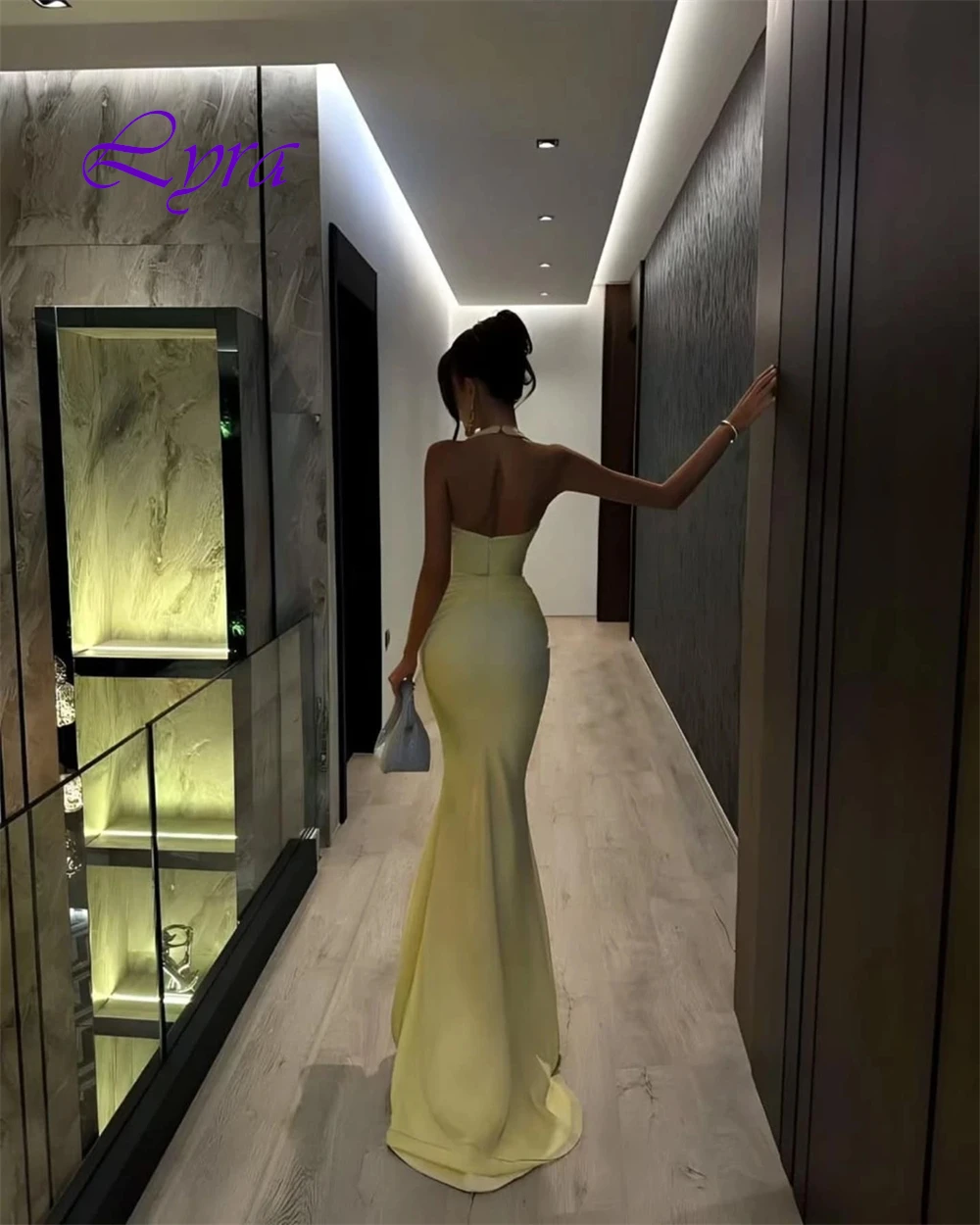 

Customized Elegant Halter Evening Dress and Exquisite Jersey Special Occasion Gowns and Temperament Mermaid Celebrity Gowns