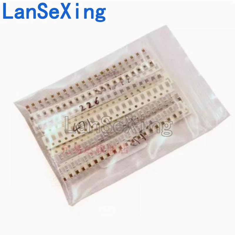 1206 chip capacitor pack sample pack 10P~22UF, commonly used 16 types, 20 pieces each, a total of 320 pieces