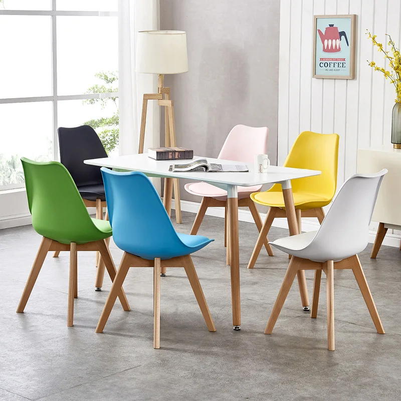 Simple Dining Chairs Coffee Shop Backrests Stool Negotiation Room Chairs Household Solid Wood Office Chair Leisure Vanity Stool