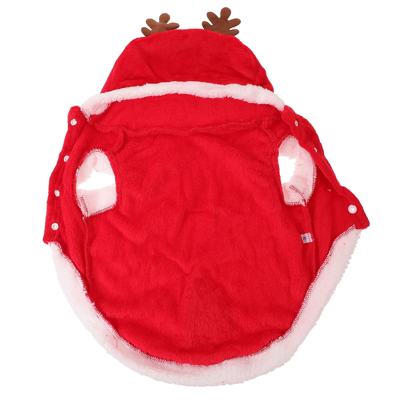 

Pet Christmas Party Suit Puppy Size L Warm Flannel Dog Clothes Outdoor Walking Jogging Costume Party Dog Cloth