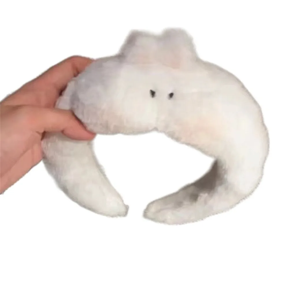 

Cute Design Bear Ears Hairbands Plush Material Comfortable Bear Ears Headwear Adorable Trendy Children Hair Accessories